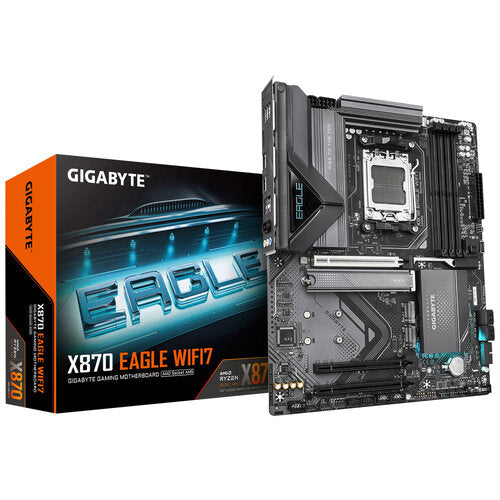 TARJETA MADRE GIGABYTE X870 EAGLE WIFI7 / SOCKET AM5 / DDR5 8200 MT/S / WIFI 7 / BT 5.4 / PCIE X16 5.0 / M.2 / ATX / GAMER TARJETA MADRE GIGABYTE X870 EAGLE WIFI7 / SOCKET AM5 / DDR5 8200 MT/S / WIFI 7 / BT 5.4 / PCIE X16 5.0 / M.2 / ATX / GAMER